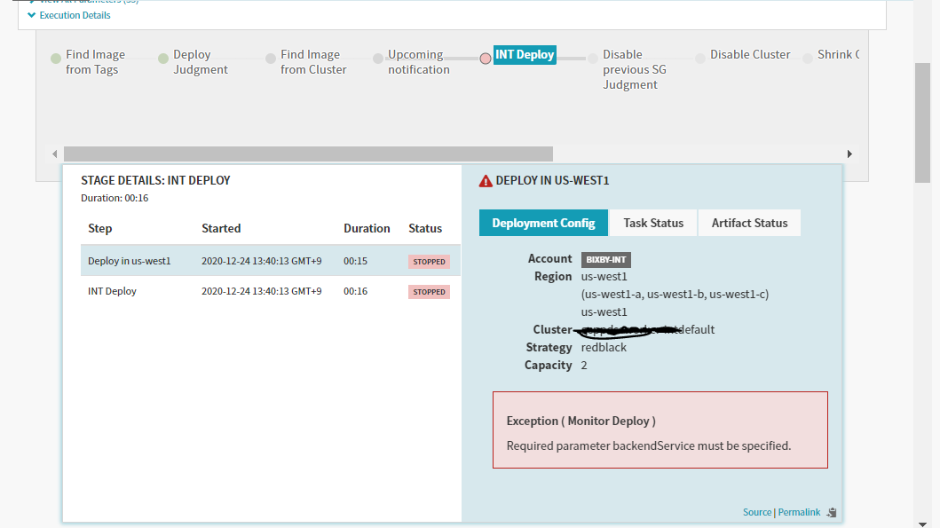 Exception ( Monitor Deploy ) Required parameter backendService must be ...