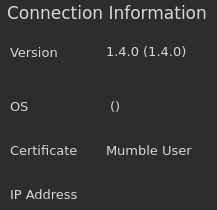 Connection Information IP Address