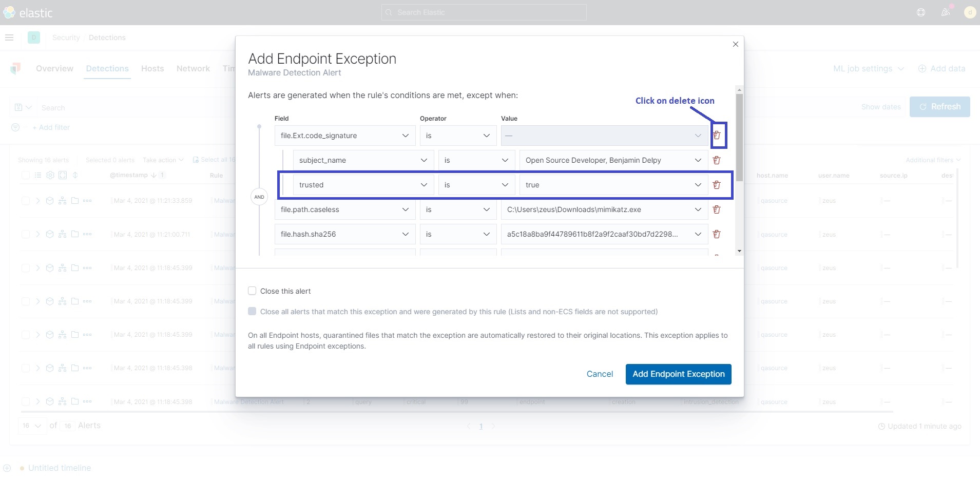 [Security Solution] When clicking on "file.Ext.code_signature" field