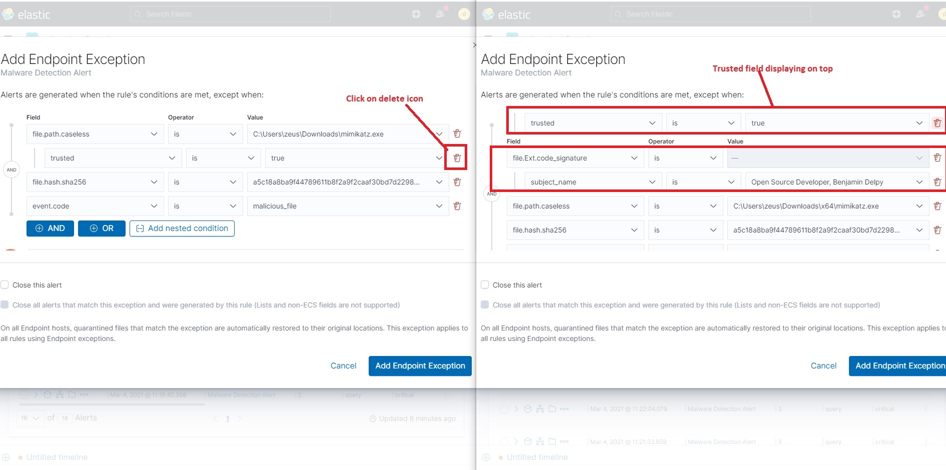 [Security Solution] When clicking on "file.Ext.code_signature" field