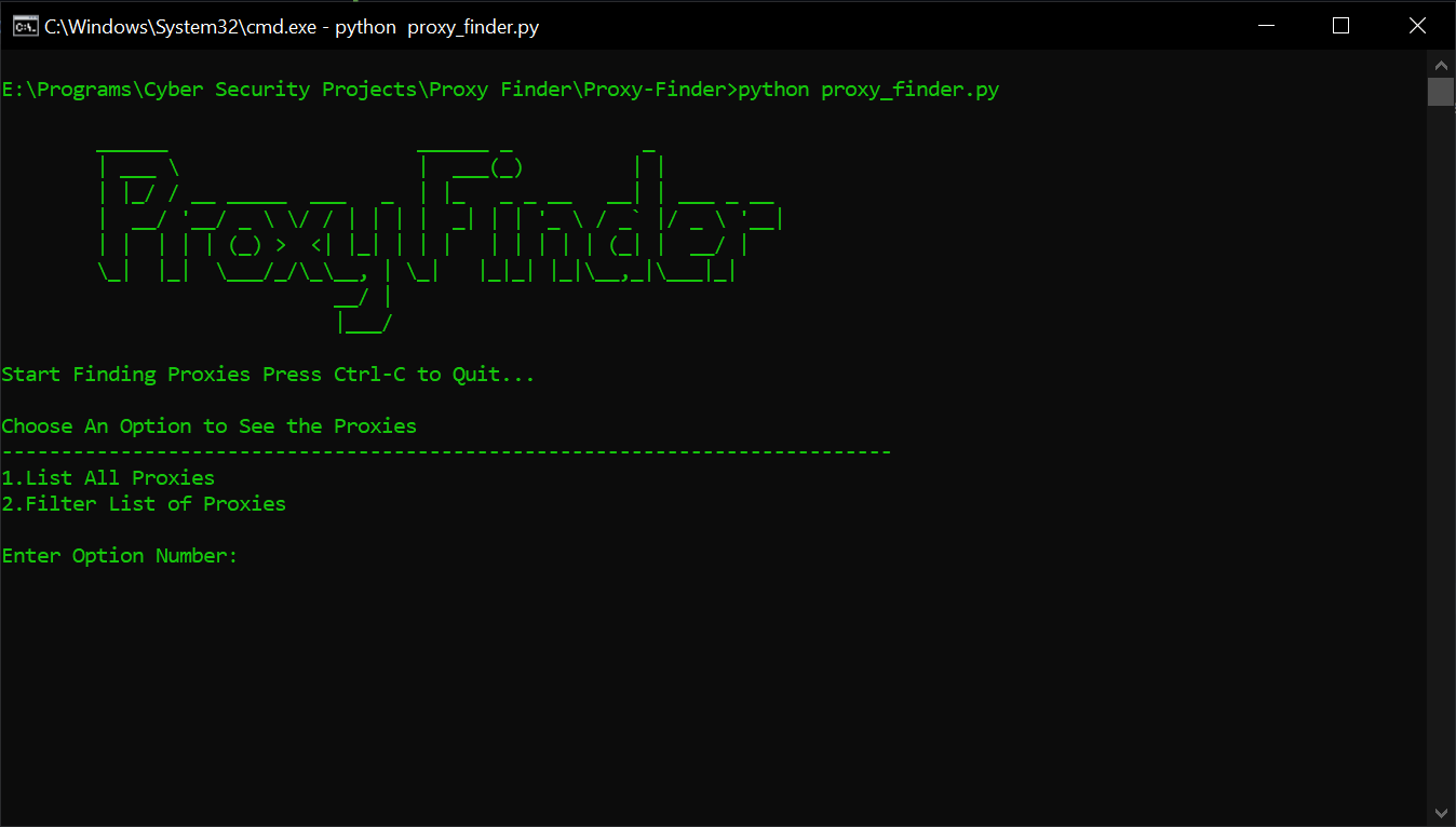 GitHub - VishalShenoy2002/Proxy-Finder: Find Proxy Servers to keep your ...