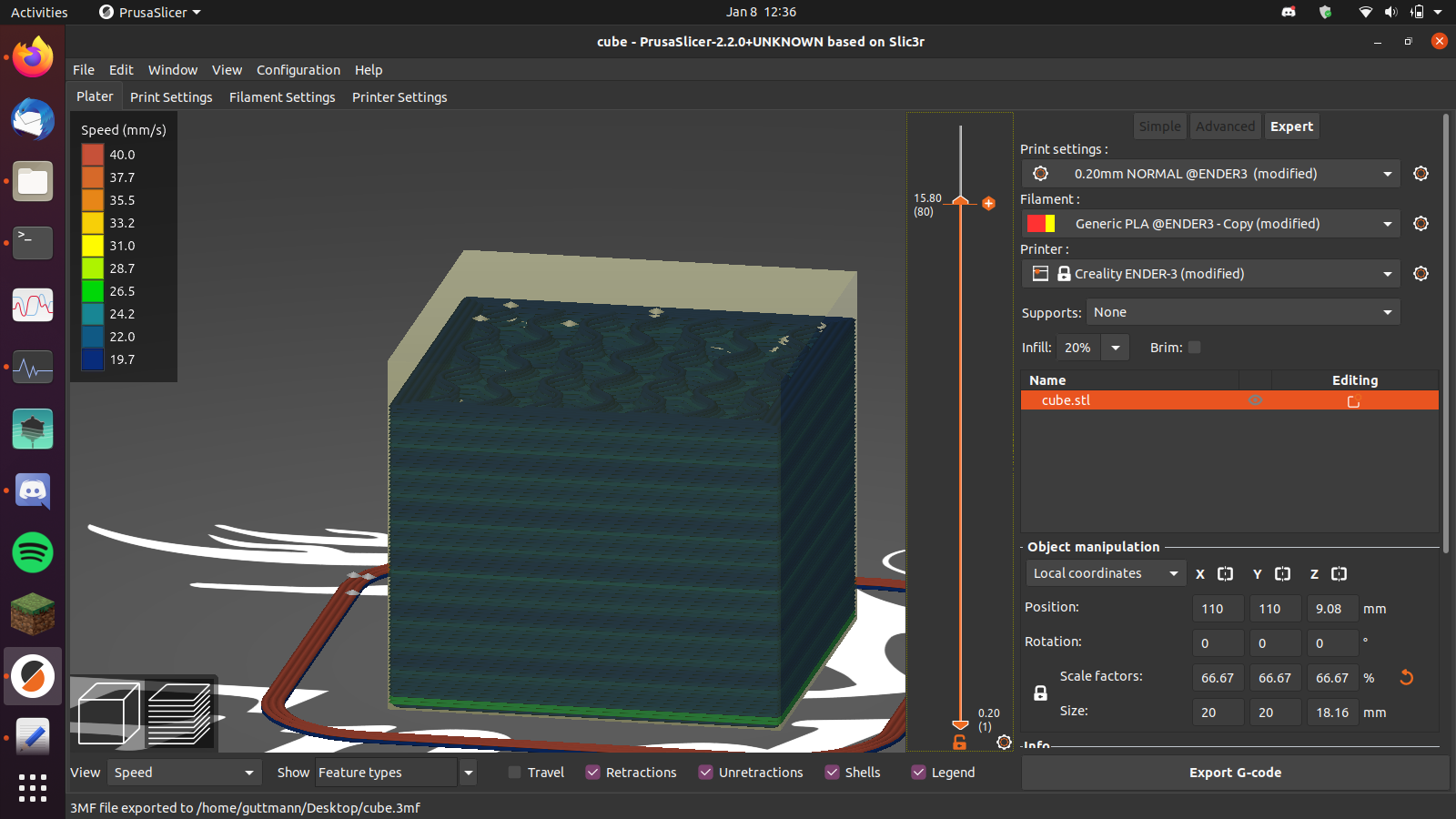 Perimeter and infill speed changes with certain types of infill despite ...