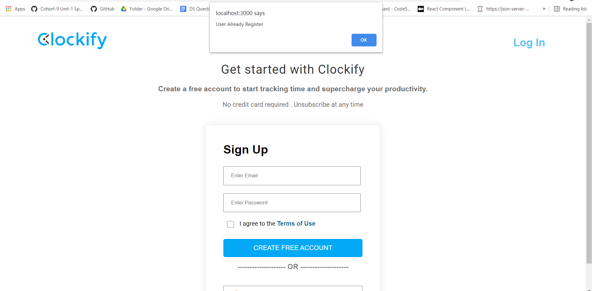 Clockify-Updated Clone - Codesandbox