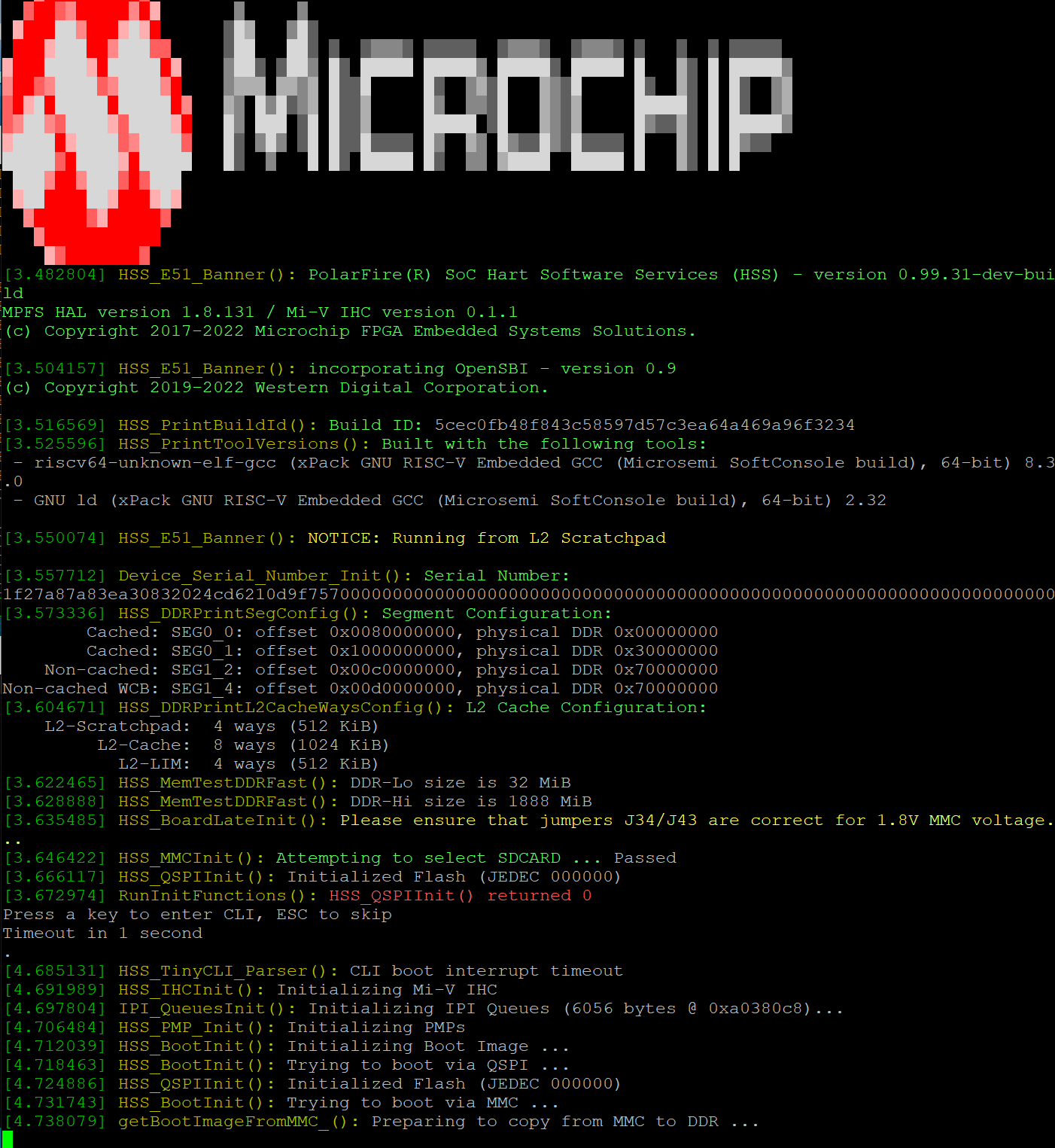 [HSS 2022.03 with PMP enabled] HSS hands-up because "MMC->SRS12" keeps ...