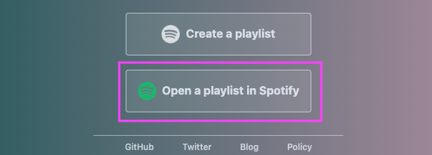 Click Open a playlist in Spotify