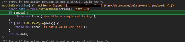 Error: should be a single entity key - with 0 as EntityKey · Issue ...