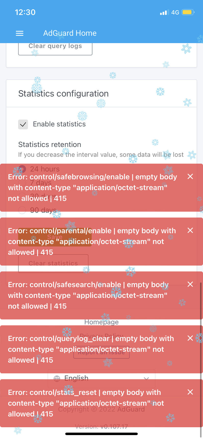 Settings can’t be turned on · Issue #5252 · AdguardTeam/AdGuardHome ...