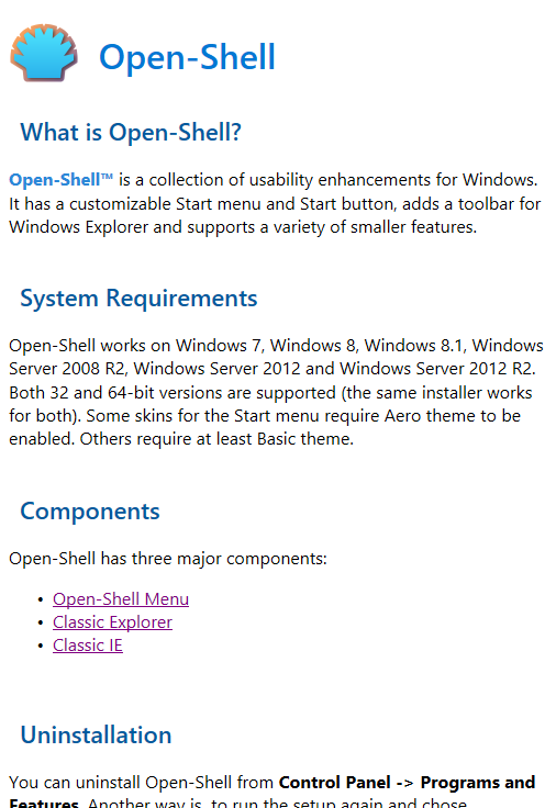 New Help Files Open Shell Open Shell Menu Discussion 1241 GitHub