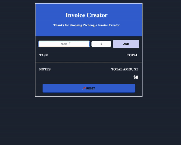 GitHub - zichengshan/Invoice-Creator-App: An app for creating invoice