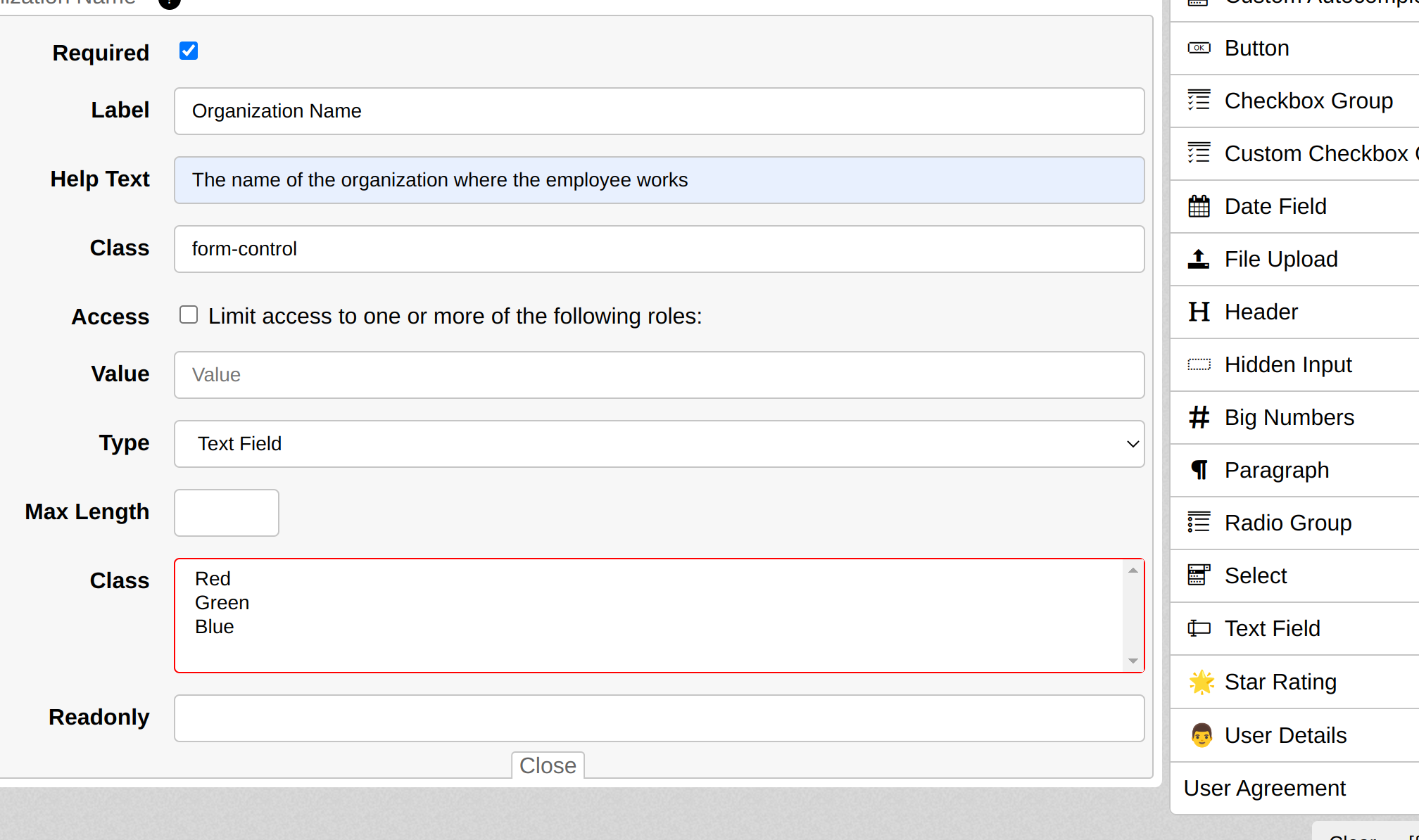 field 'name' is disabled on formBuilder demo · Issue #1359 ...