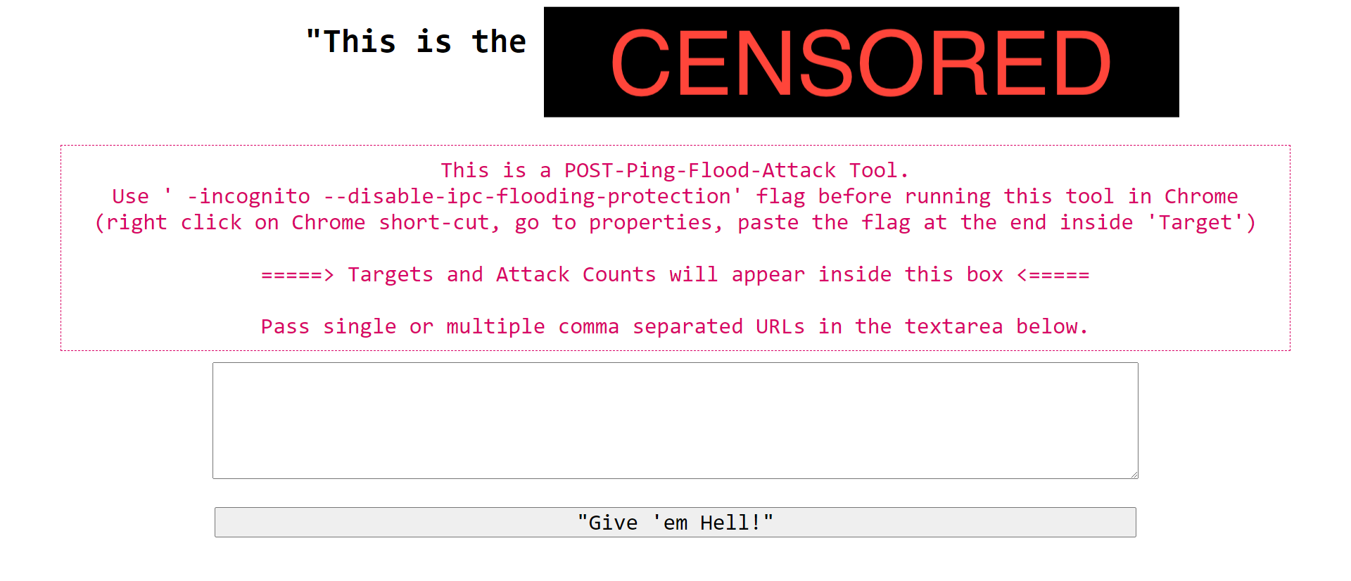 GitHub - g-h-0-S-t/Apocalypse: A POST-Ping-Flood-Attack Tool. · GitHub