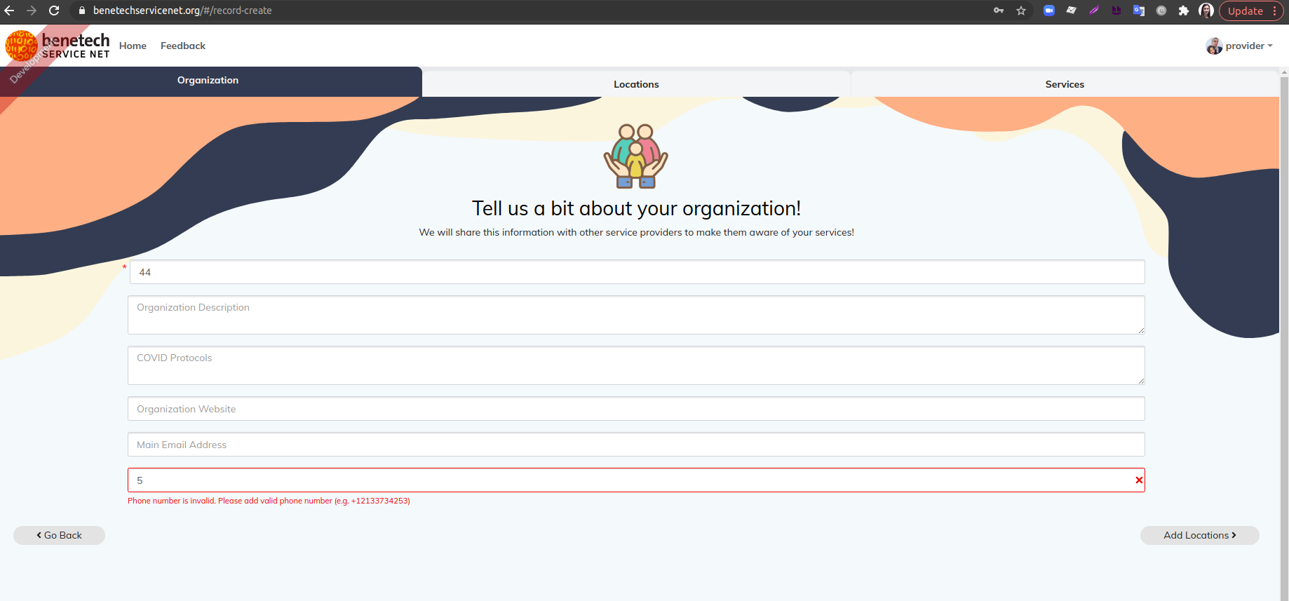 Service Provider Add Phone Number Field · Issue 1442 · · GitHub