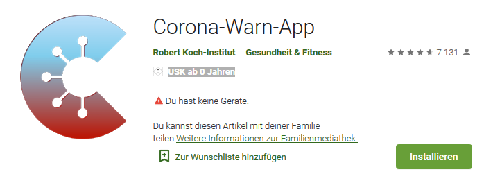 play google store de rki coronawarnapp