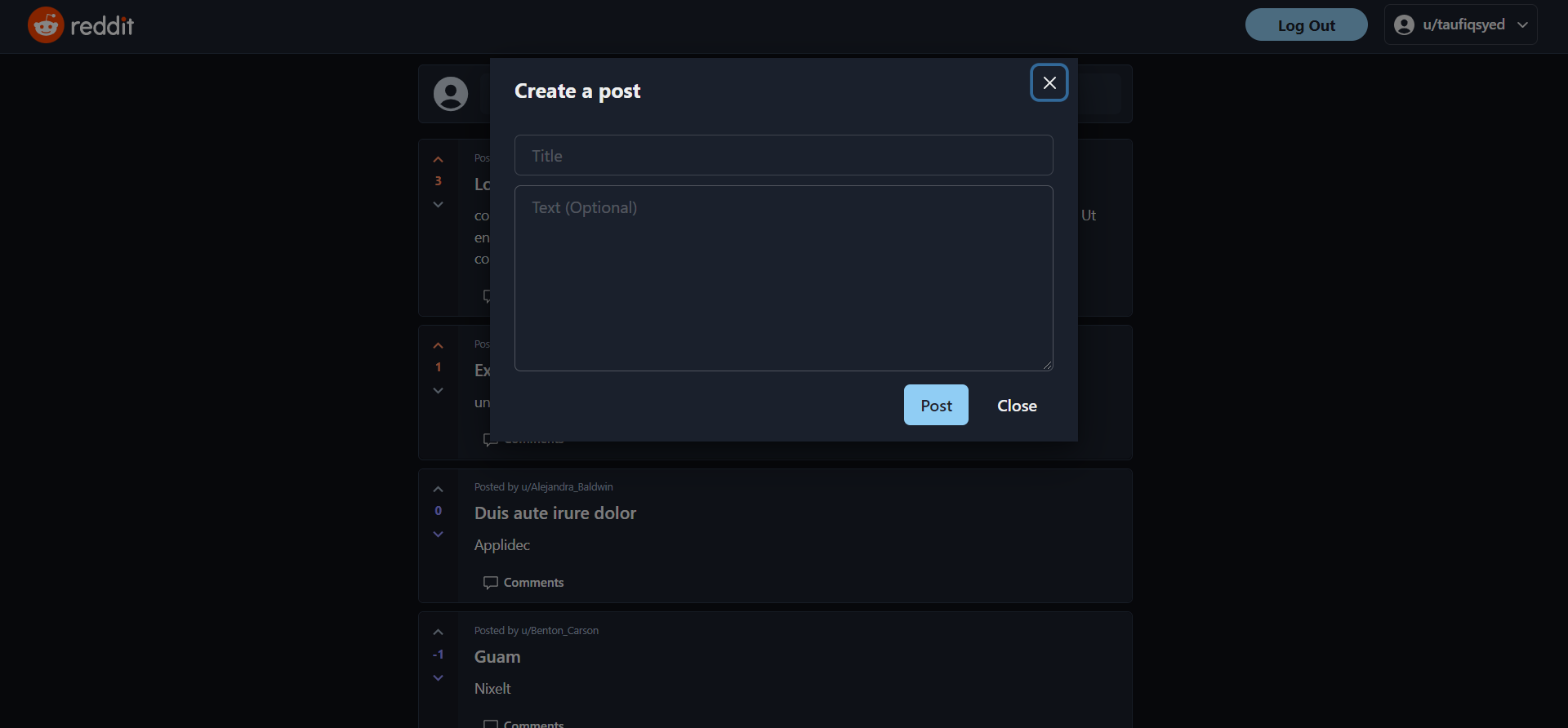 GitHub - TaufiqSyed/reddit-clone: A reddit clone full stack project