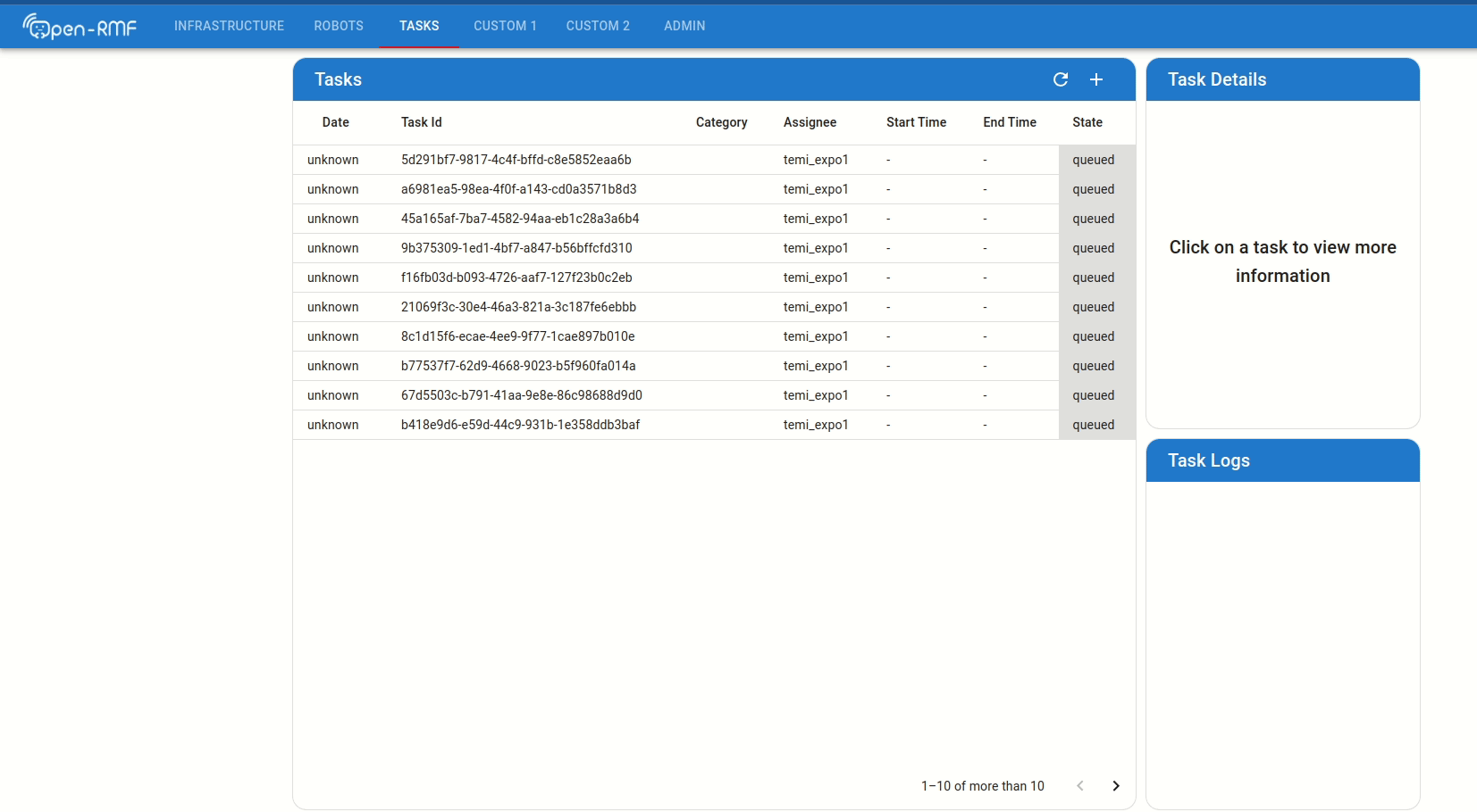 Dashboard add sort by date to tasks table by quiquequique pull 