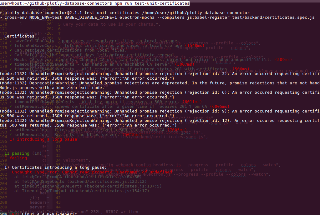 Test failure caused by a callback in `certificates.spec.js` · Issue 170 · plotly/falcon · GitHub