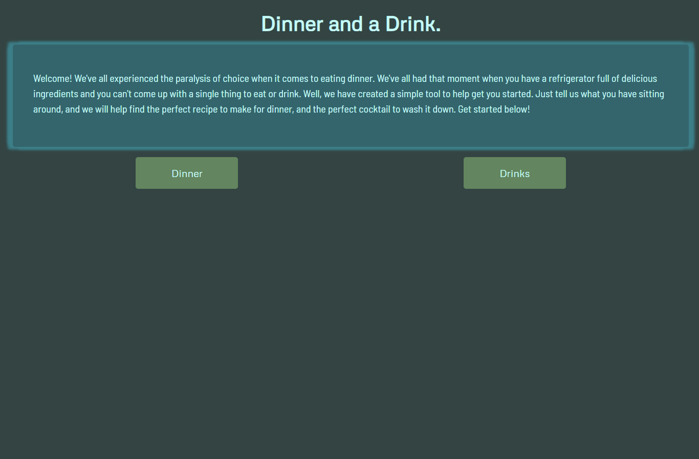 GitHub - eliglezz/dinner-and-a-drink