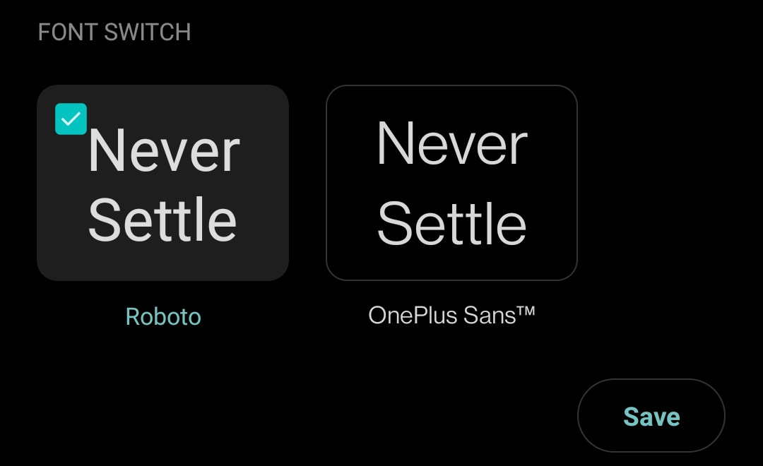 System Font Selection