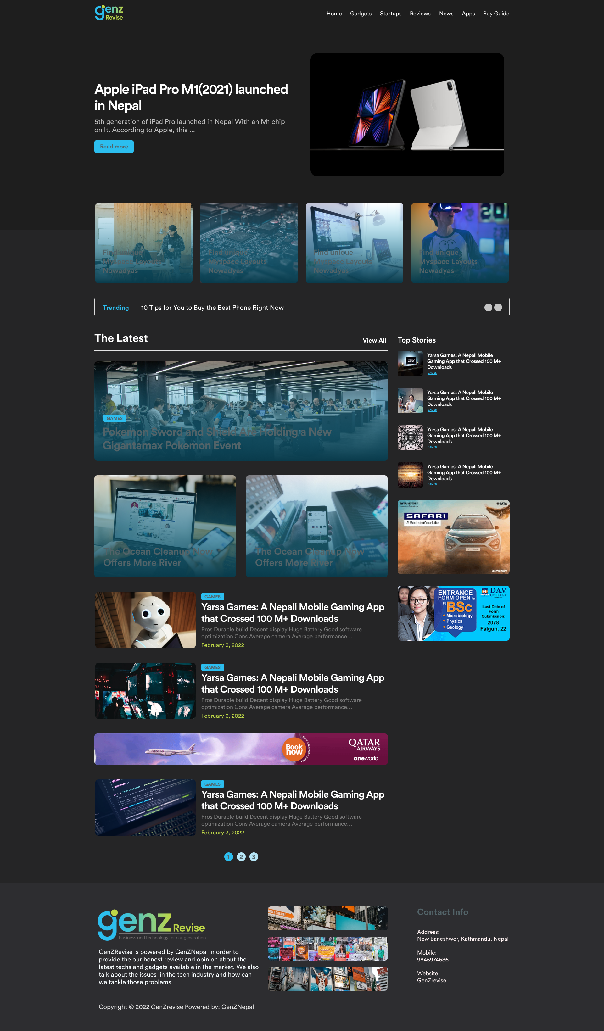 GitHub - sashilshrestha/genz-revise: Blog Site Wordpress Theme File ...