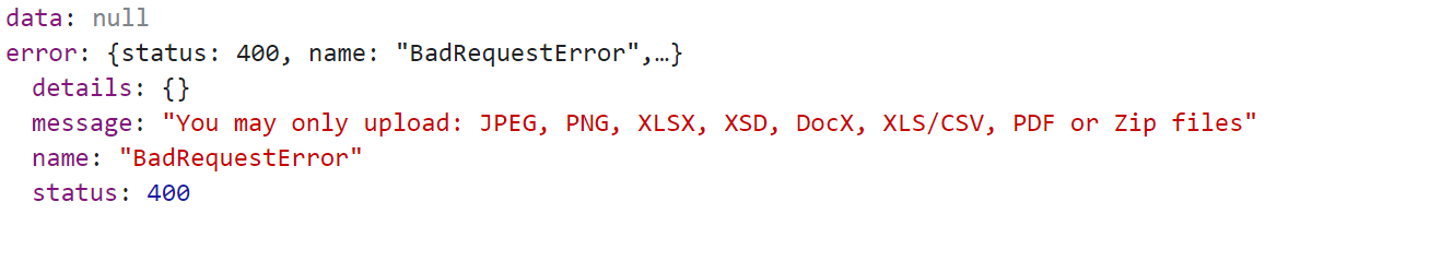 Upload failed not displaying custom error message on Media UI · Issue ...