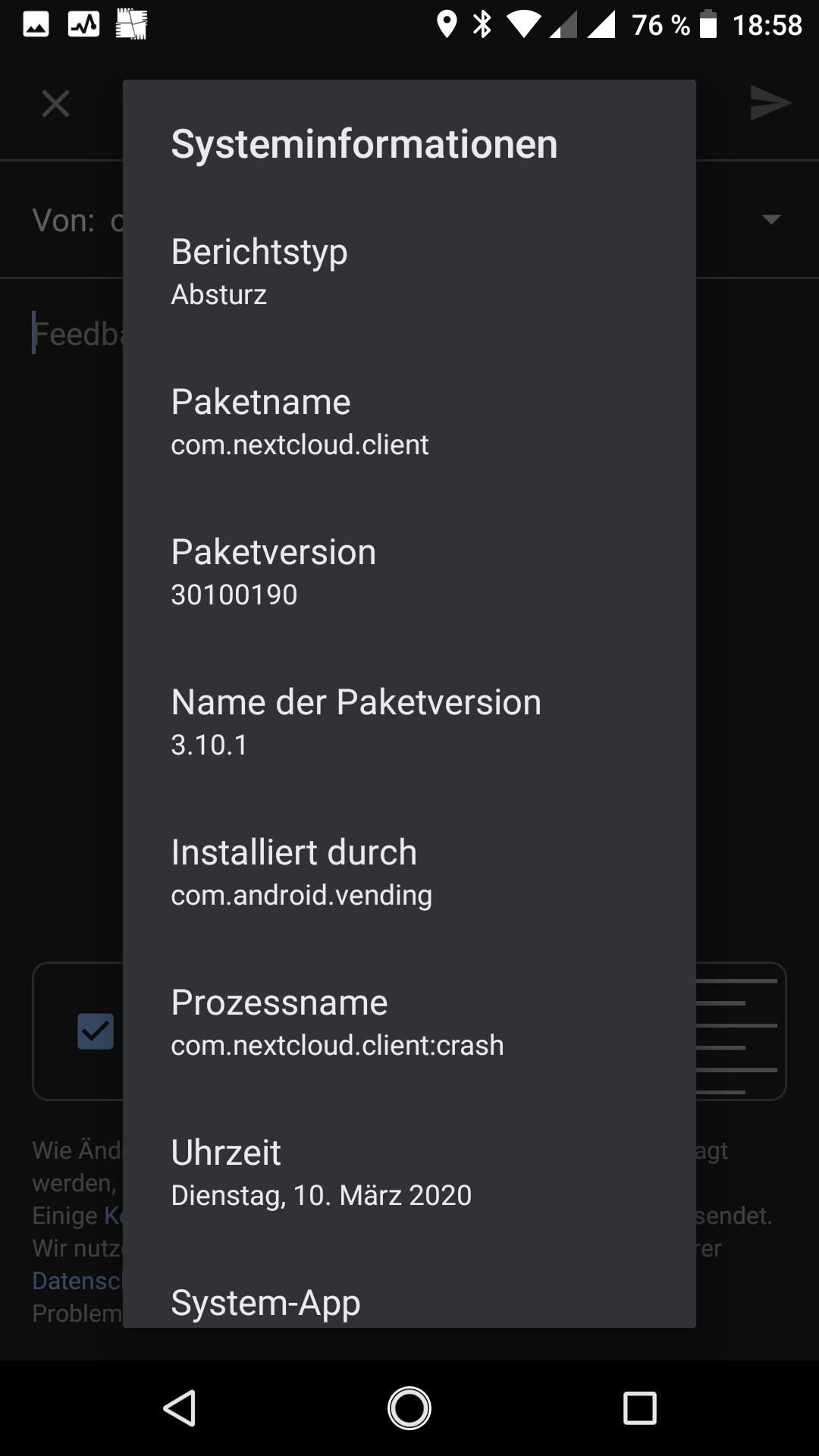 Nextcloudapp Absturzproblem · Issue #5619 · nextcloud/android · GitHub
