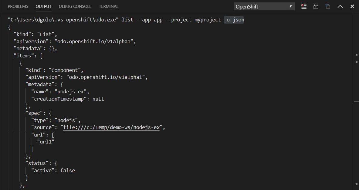Prettify json in OpenShift Output Channel · Issue #819 · redhat ...