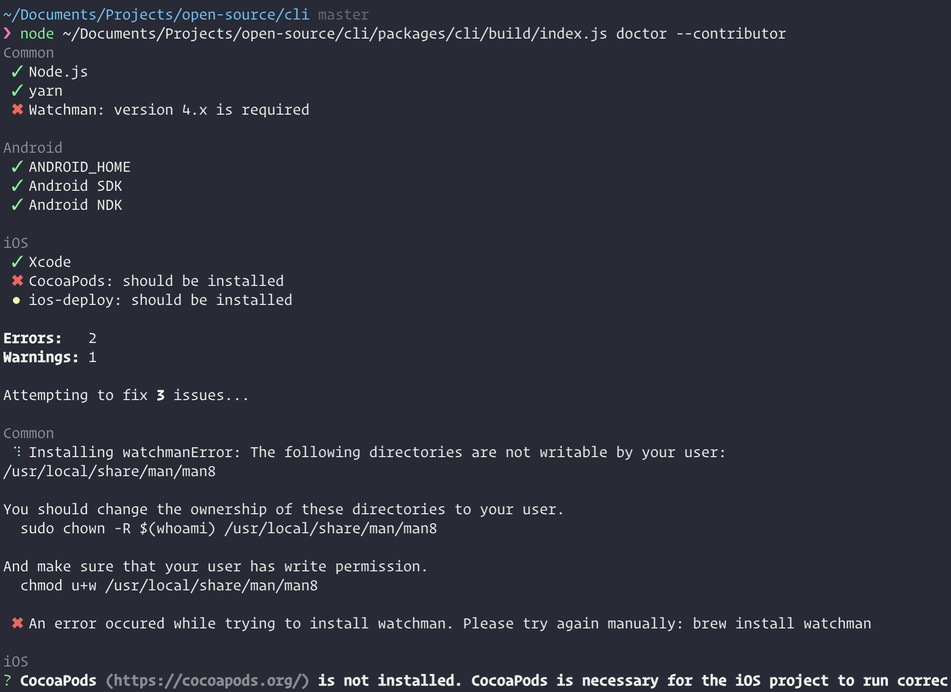 Doctor command · Issue #694 · react-native-community/cli · GitHub