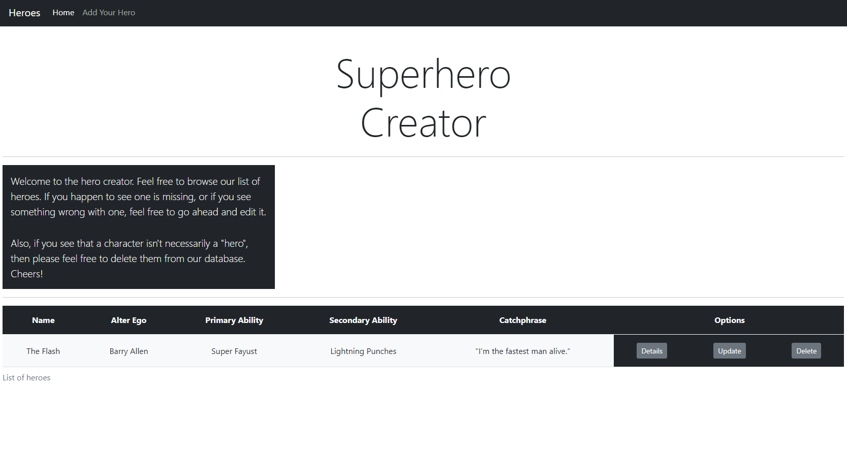 GitHub - BA-CalderonMorales/SuperheroesCreatorProject: In this project ...