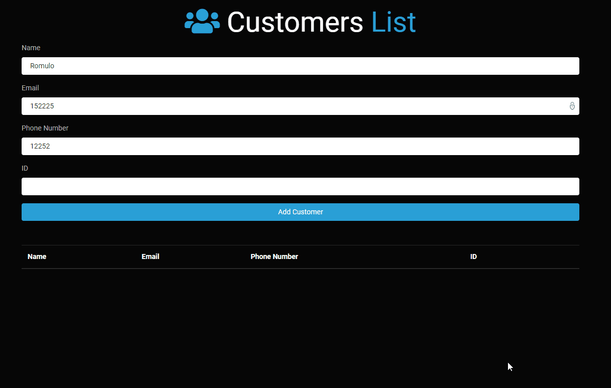 GitHub - romuloleitao/customers-list-javascript: Customer List made ...