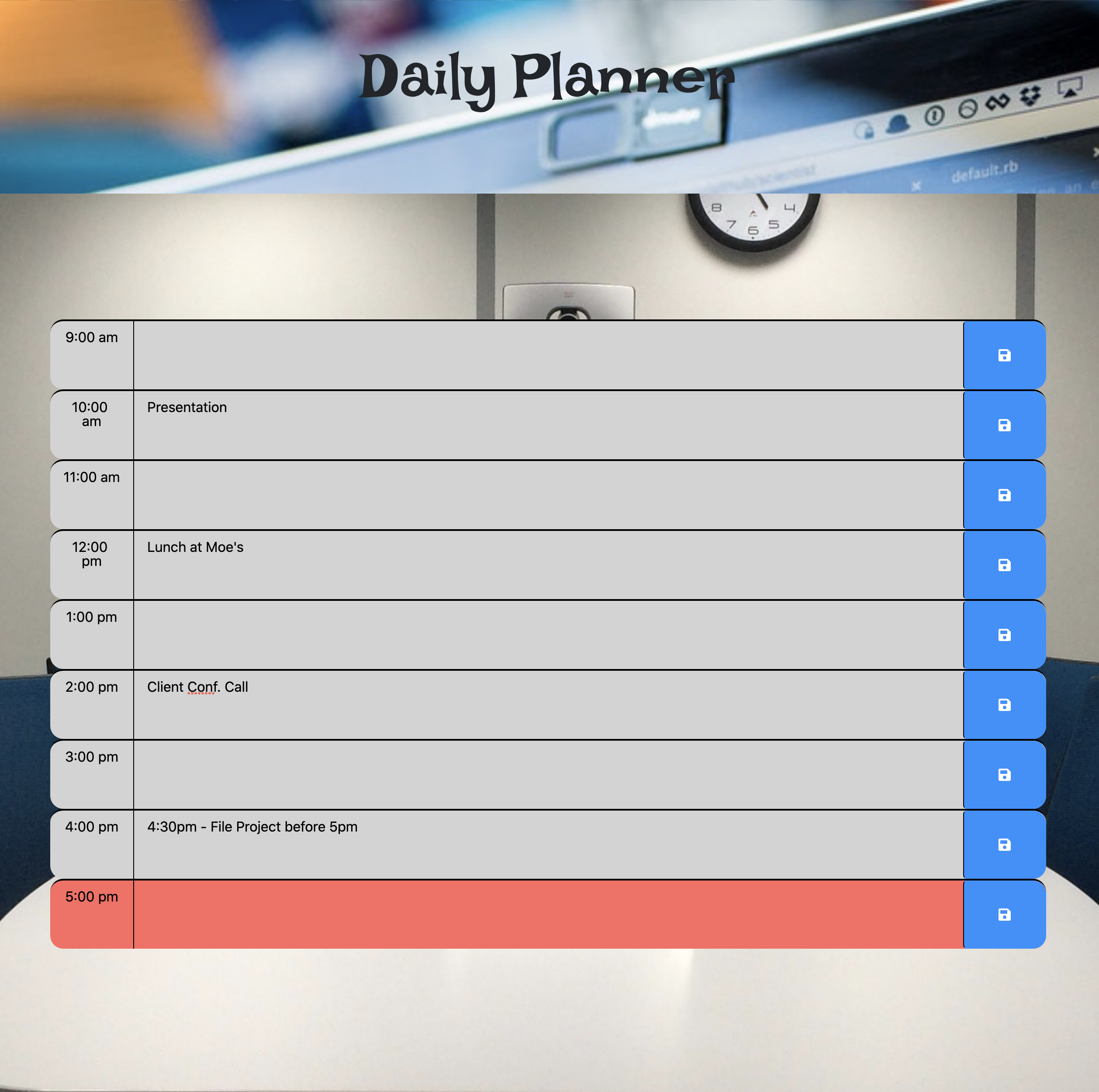 Daily Planner Program Python GitHub - Llenrocc/Day_Planner