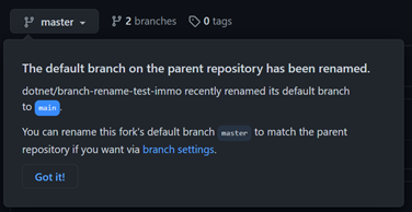 Default Branch Will Be Renamed to main on February 2, 2021 · Issue ...