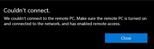 RDP not connect