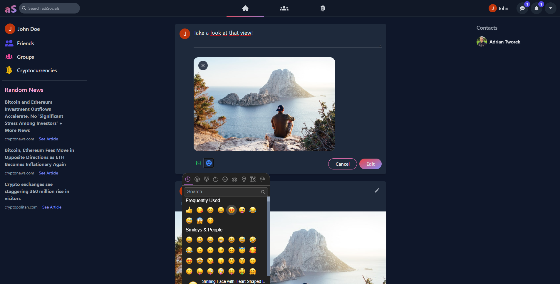 GitHub - AdrianTworek/adi-socials: Social Media App created with Next ...