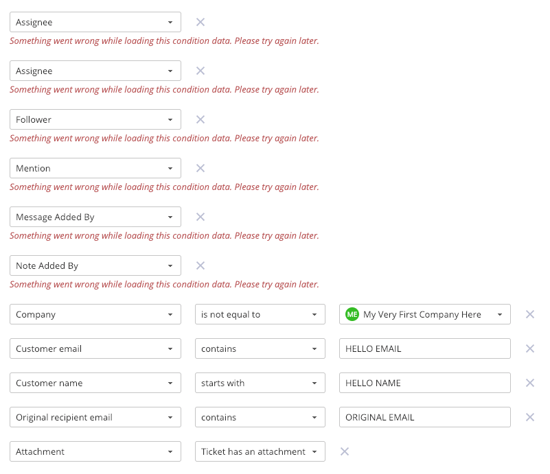 conditionrowunexpectederror
