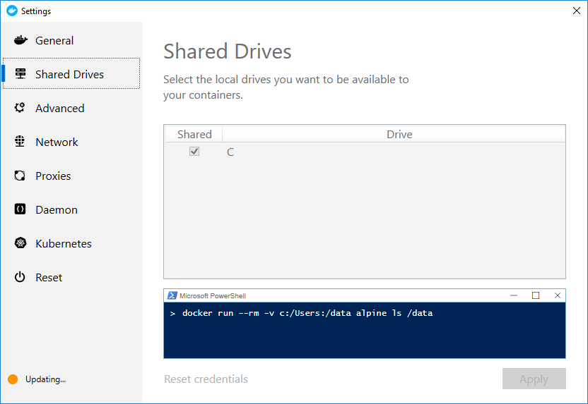 Hang when sharing drive · Issue #5292 · docker/for-win · GitHub
