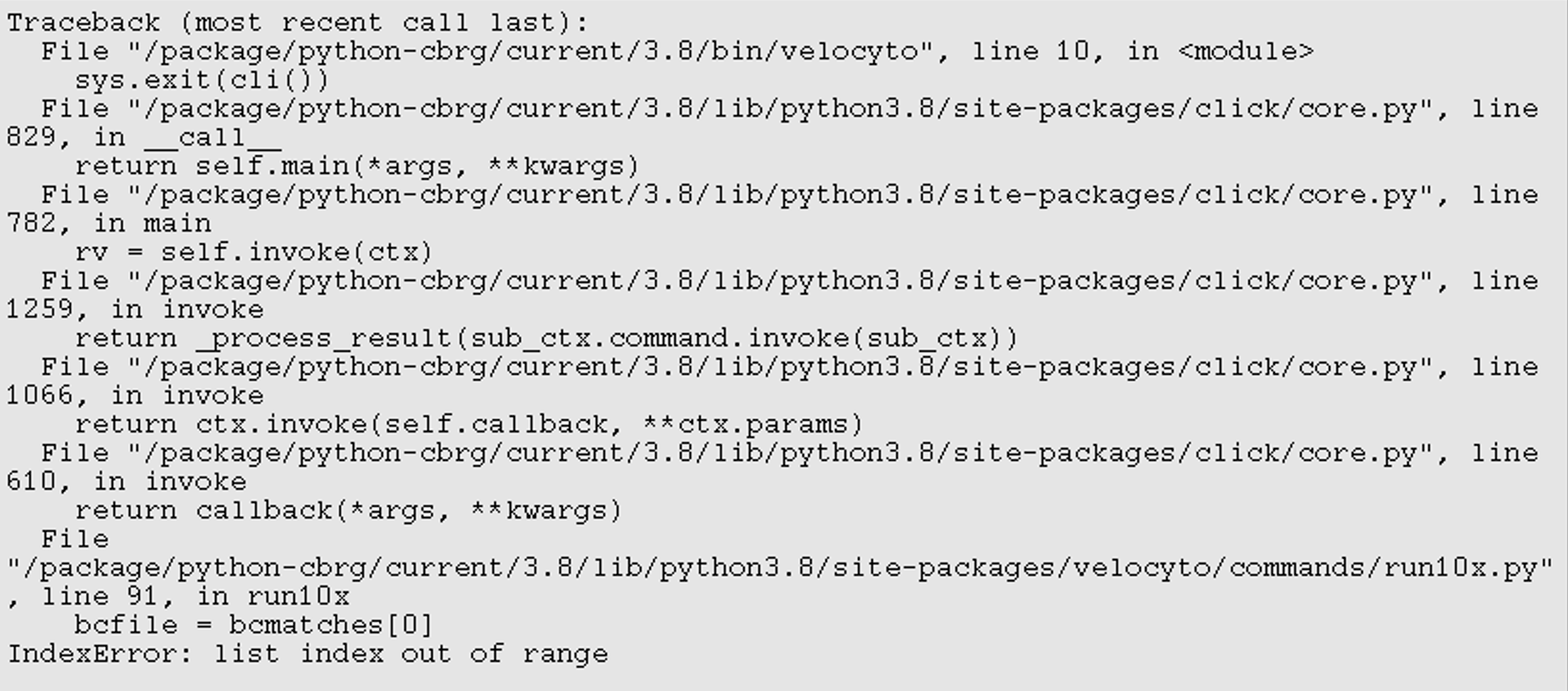 How to fix MemoryError (f" bam file #{k} could not be sorted by cells ...