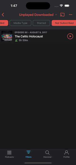 Filtering by Not Subscribed