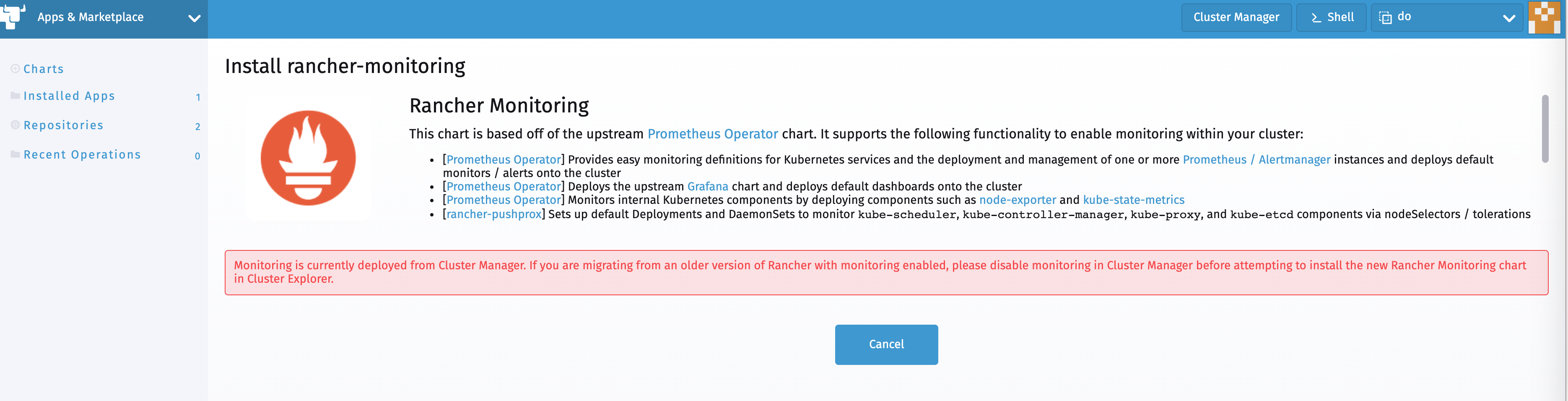 Monitoring v2 should be prevented from installing if monitoring v1 is