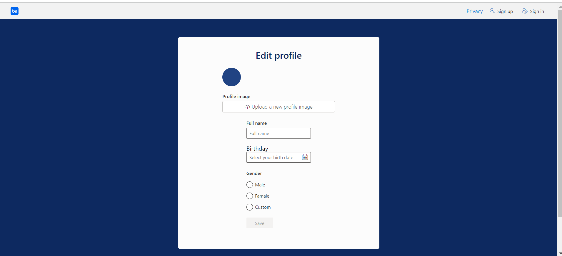 Misaligned UI elements in the `EditProfile` page of the `TodoTemplate ...