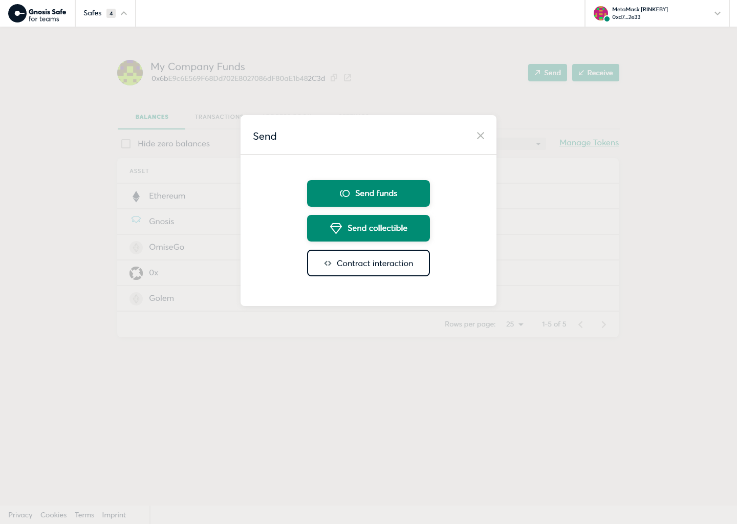Contract interaction  – 1