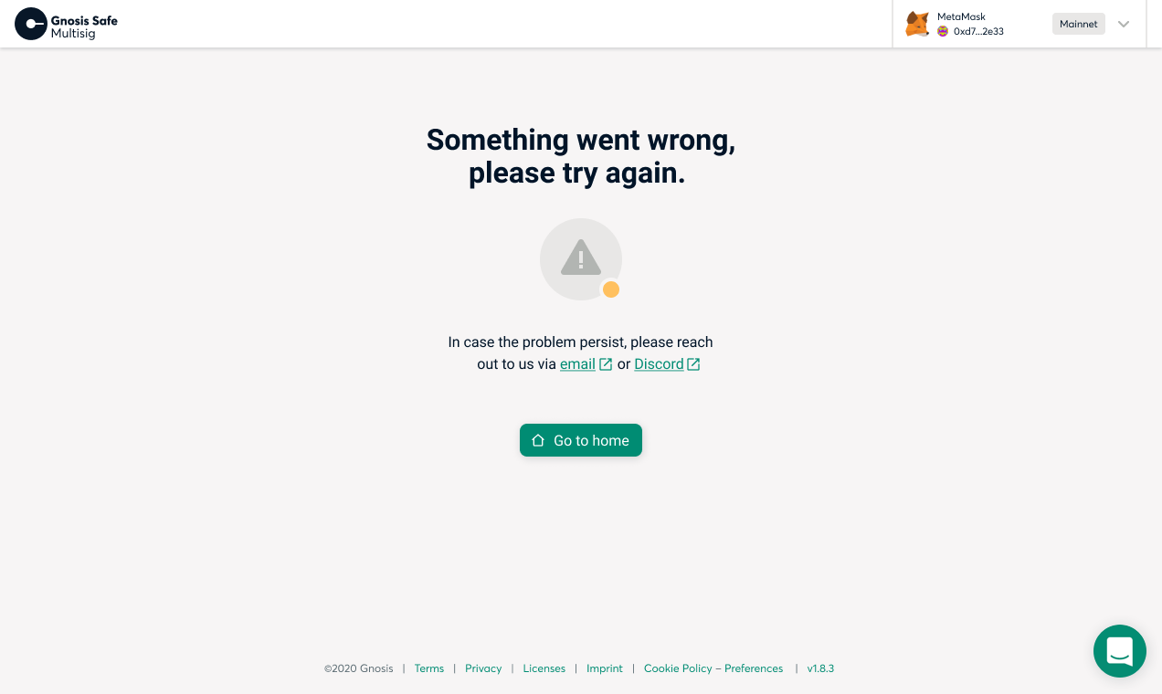 error page