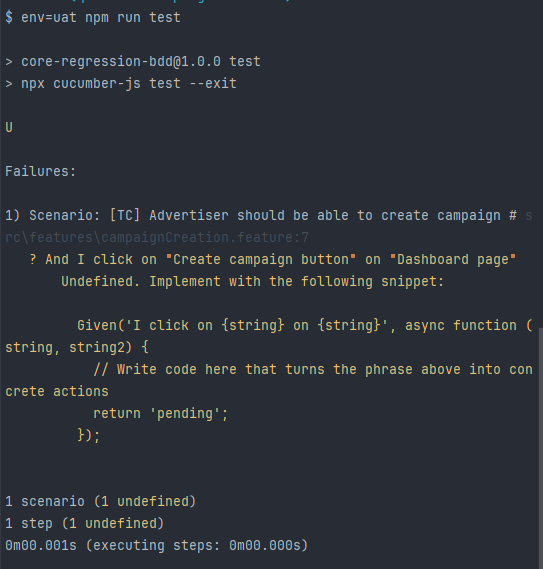 New custom type is not registered · Issue 2332 · cucumber/cucumberjs
