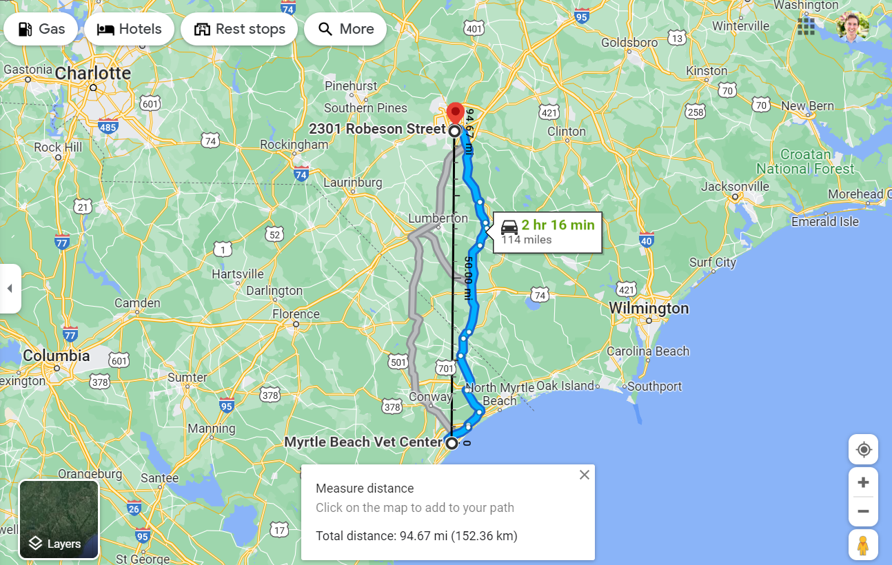 FE "Other nearby Vet Centers" list on Vet Center location page isn't