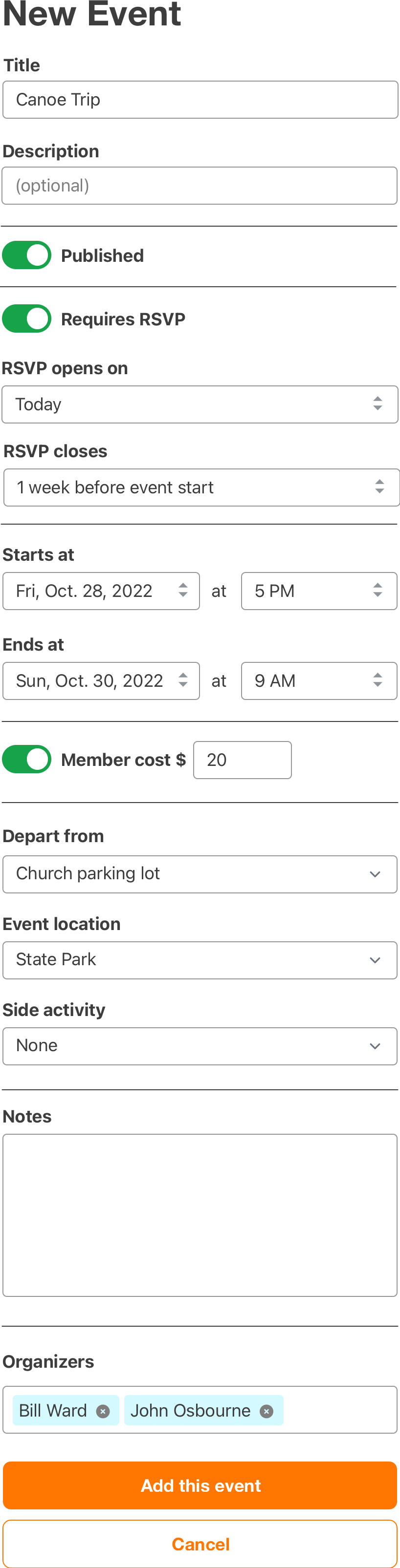Refactor event form UX · Issue #695 · scoutplan/scoutplan · GitHub
