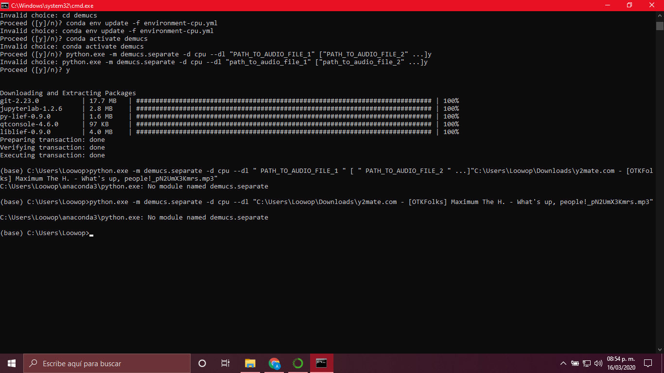 Ayuda no entiendo nada :c · Issue #94 · facebookresearch/demucs · GitHub