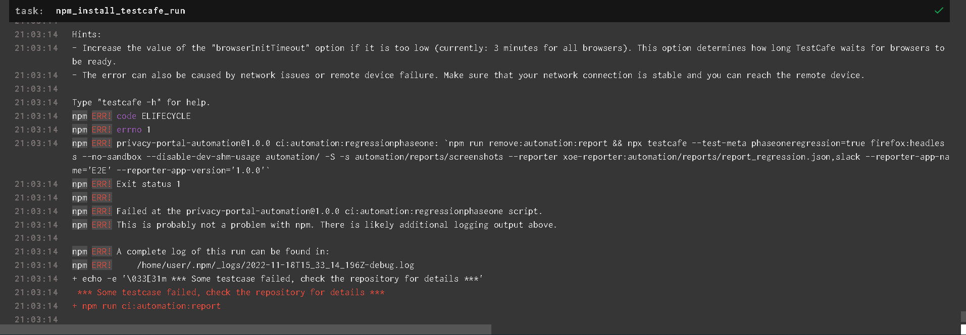 Testcafe Cannot establish one or more browser connections · Issue