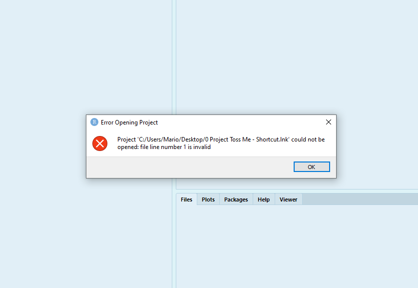 Clarify the error message '...could not be opened: file number 1 is ...