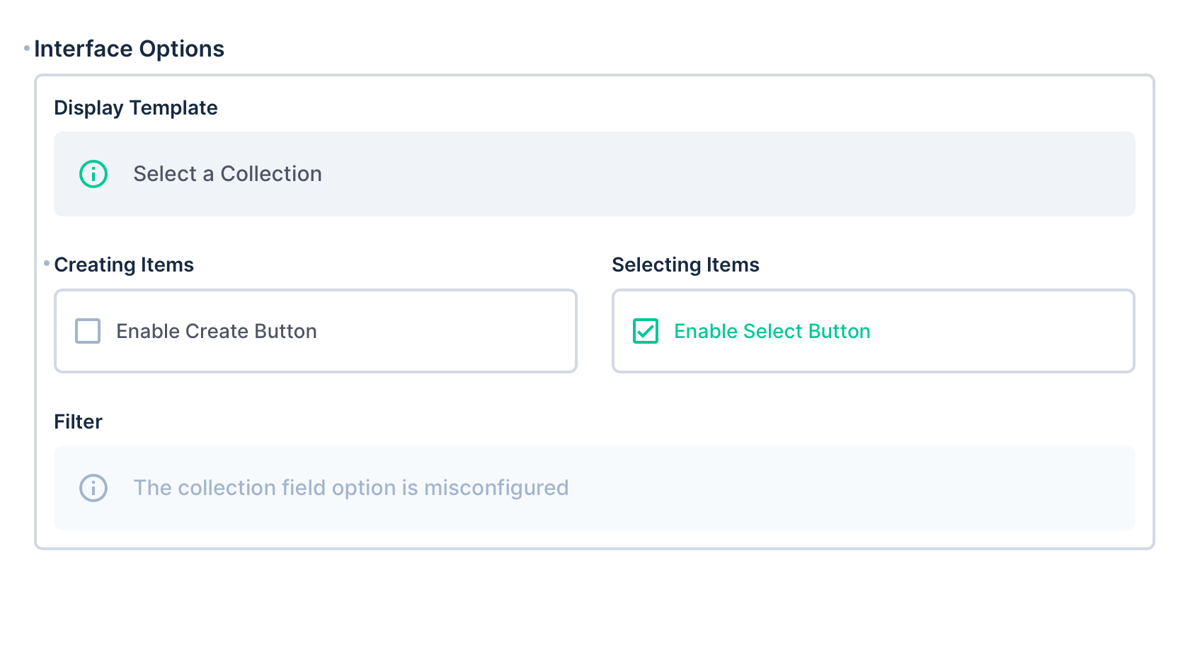 Field conditions - how to use interface options · directus directus ...