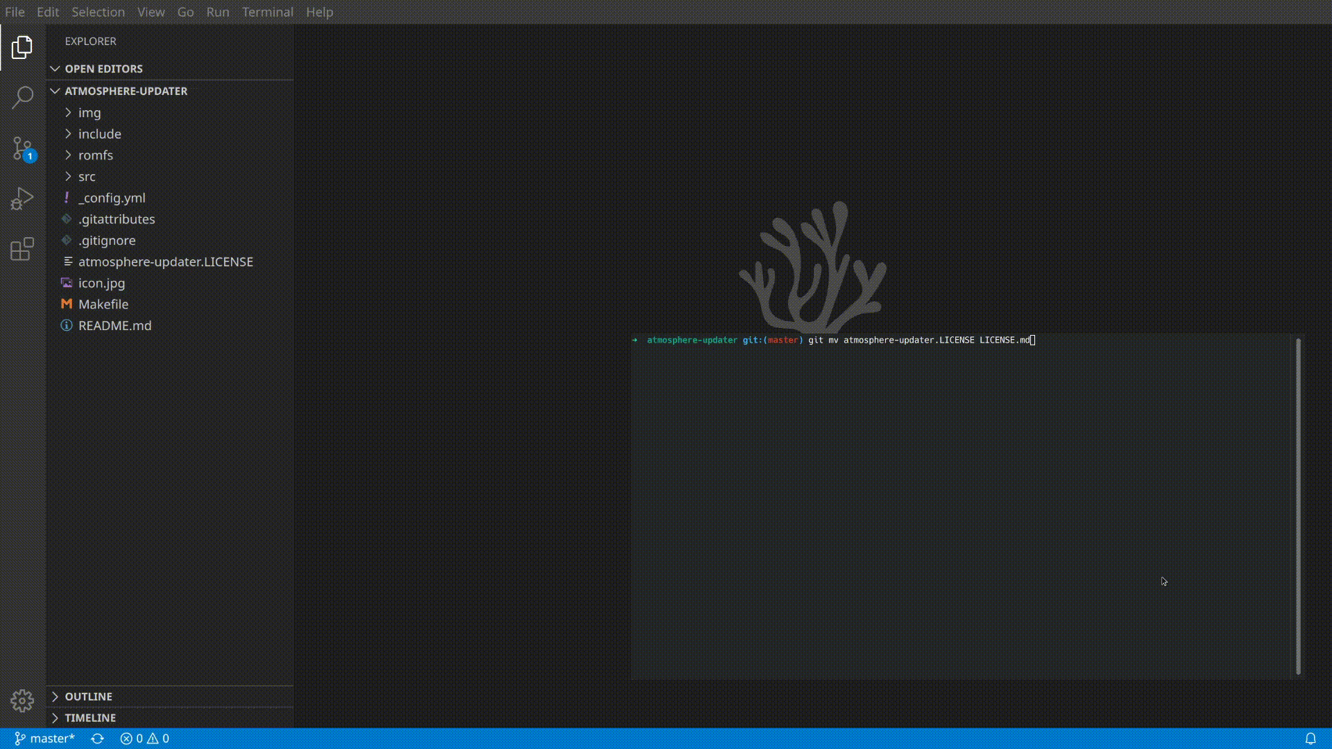 Option to rename files with git rather than moving normally in git ...