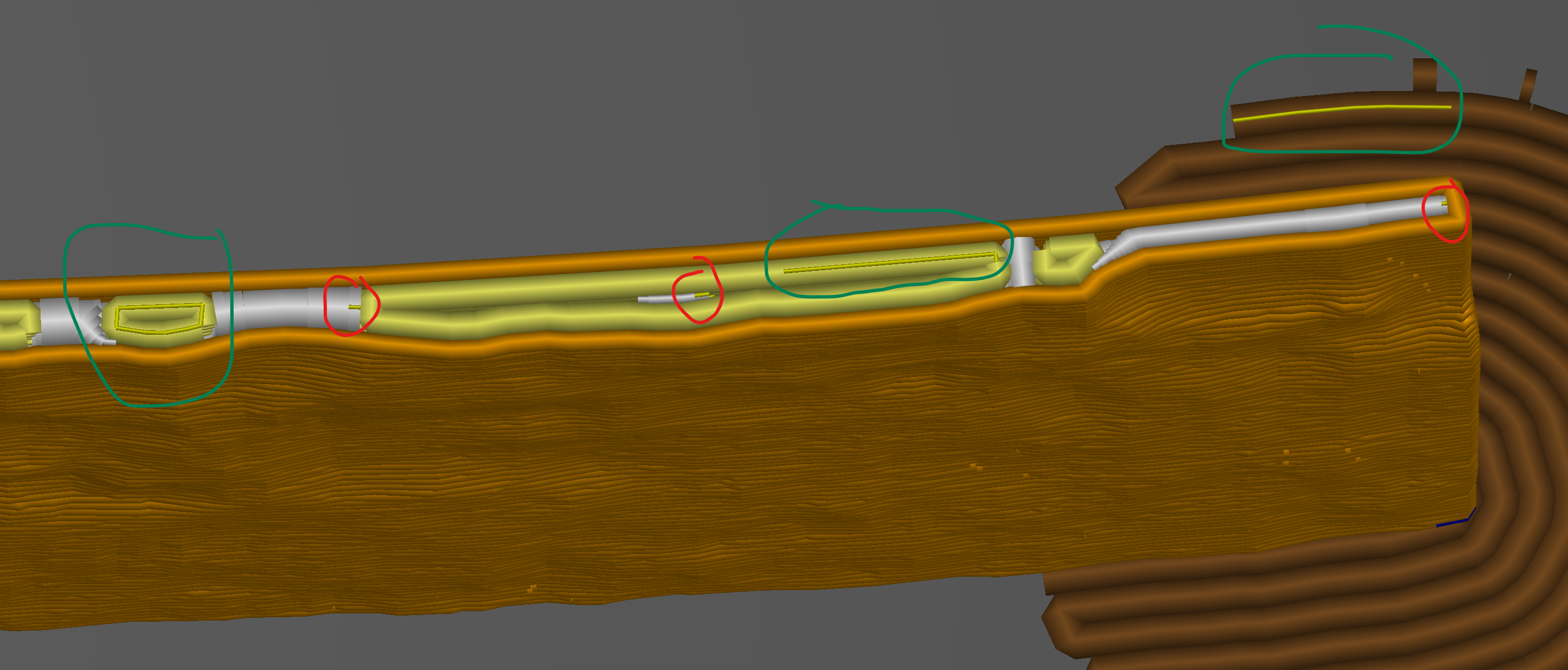 The wipe length for gap fill is shortened to the length of the last ...